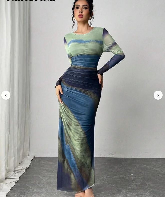 Mia™ | Printed Maxi Bodycon Dress