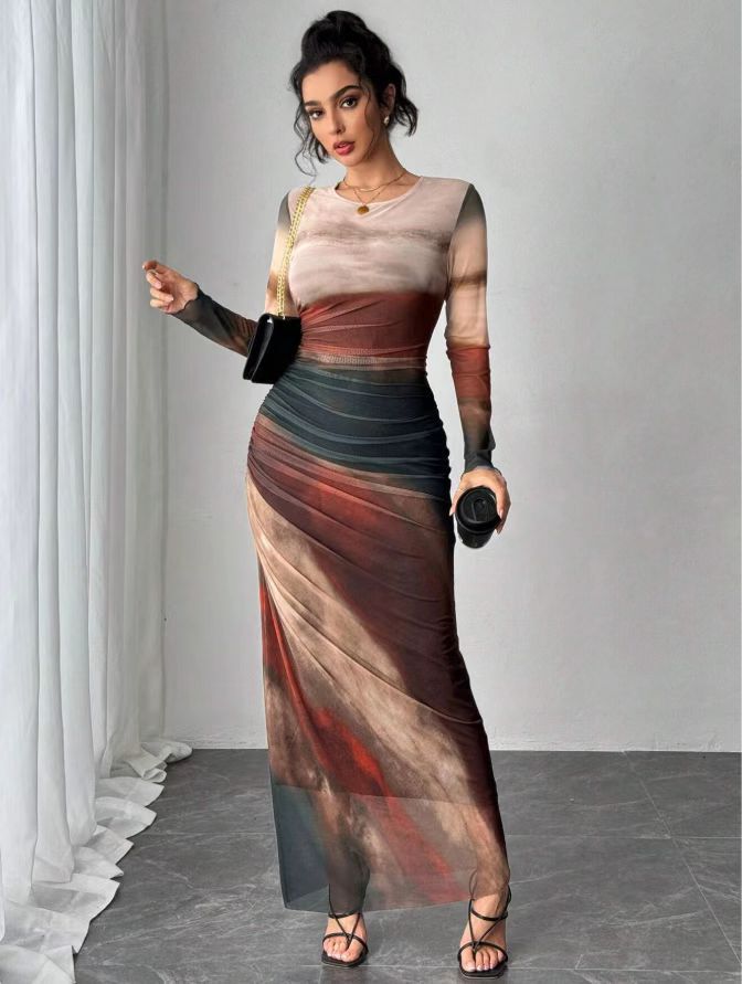 Mia™ | Printed Maxi Bodycon Dress